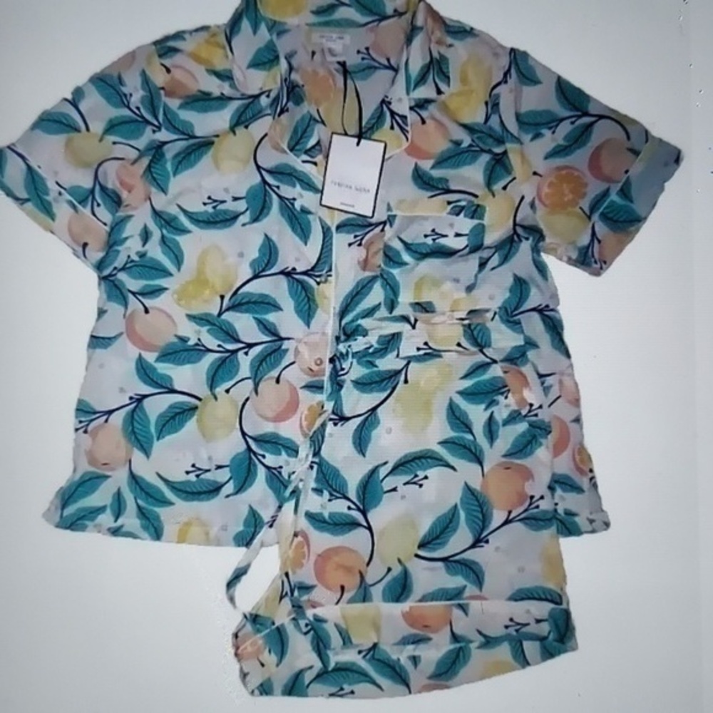 Tabitha Webb New Preowned Pajamas Sleepwear Shirt Top/short Size L